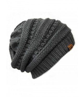 Bowbear Trendy Winter Beanie - Charcoal Gray - CV186SRUHNS