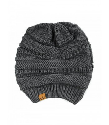 Bowbear Winter Knit Beanie Charcoal in Fashion Scarves