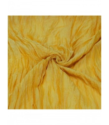 Sunfei Cotton Crinkle Colors Yellow in Fashion Scarves