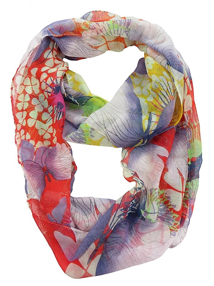 vintage floral infinity scarf Eternity scarf - C012NH75JBF