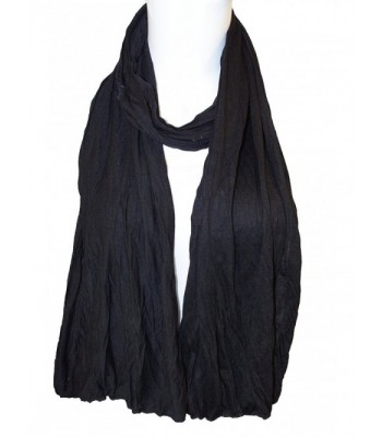 Plain Color cotton Scarf- Skinny Scarf - Black - CF17YDKU25A