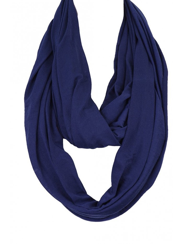 Jersey Plain color infinity scarf - Blue - C218676UT8D