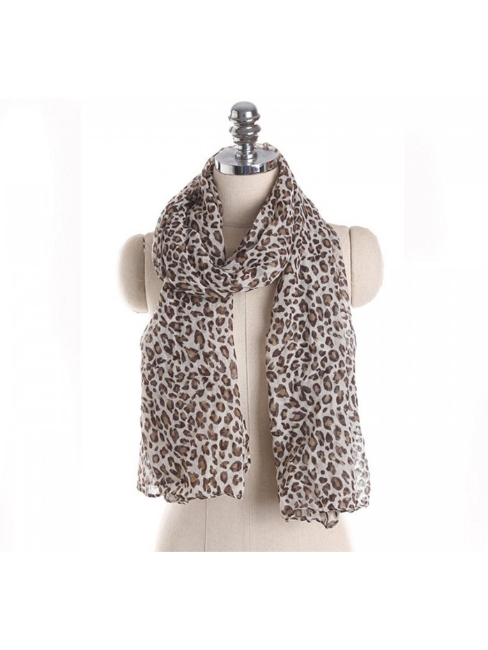 Veenajo Fahionable Women's Leopard Animal Print Scarf wrap Pashmina Soft Shawl - 2 - C712N6JYE76