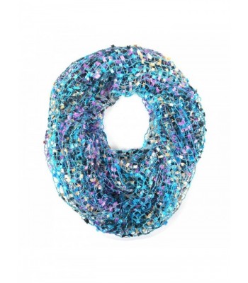Crochet Confetti Infinity Loop Scarf - Blue - C61832OX5HE