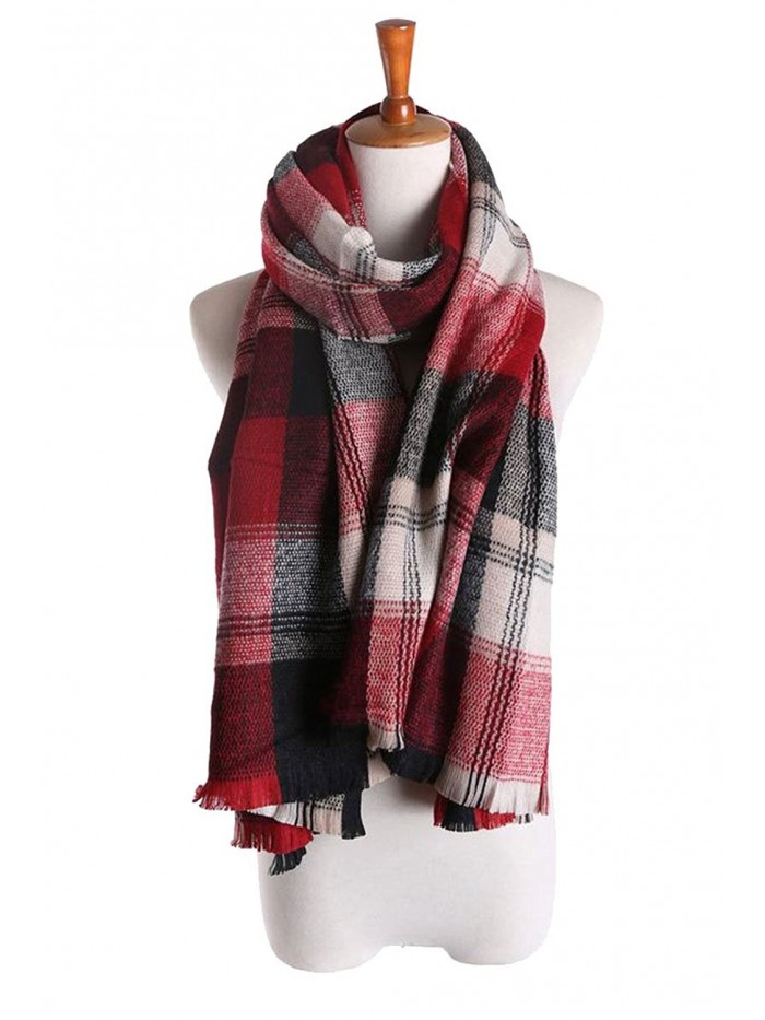 2017 Womens Mens Fashionable Blanket Plaid Winter Scarf Shawl Wrap Scarves - F - C1128TNRIK1