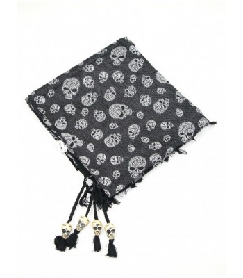 Black White Skull Scarf Women