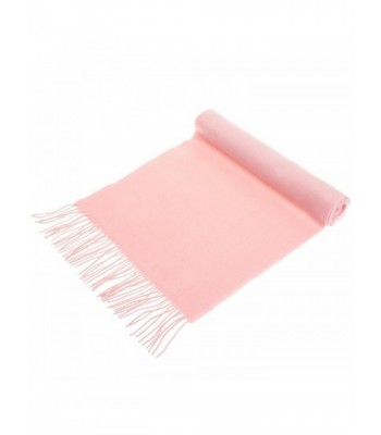 100% Cashmere Wool Scarf Solid Colors Made in Germany - Pink - C212EDVIZ55