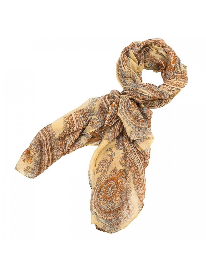 Large Paisley Pareo Scarf - Ivory - CB11MOFQ25X