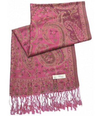 Bangong Design 2 Ply Reversible Shawl Pashmina Scarf Wrap NEW - Pink ...