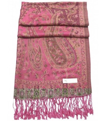 Bangong Design 2 Ply Reversible Shawl Pashmina Scarf Wrap NEW - Pink ...