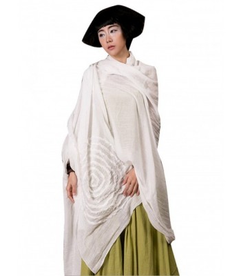 Yesno O159 Women Large Scarves Wraps Poncho Shawl for Dress Casual Embroidery 100% Cotton - CE12O87D51A