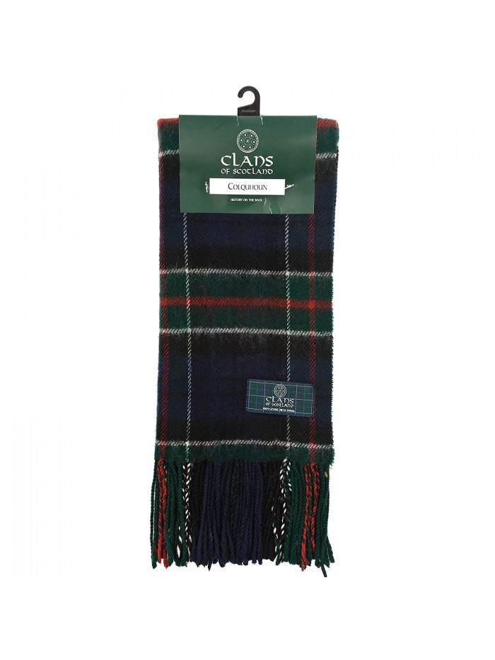 Clans Of Scotland Pure New Wool Scottish Tartan Scarf Colquhoun (One Size) - C3123H48MWZ