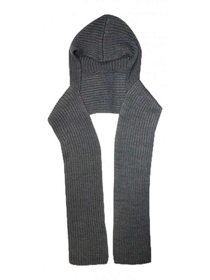 City Hunter H310 6 Ways to wear Hood Scarf Version 2 (6 Colors) - Dark Grey - CQ11HVPUO7N