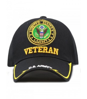 THE HAT DEPOT Military Licensed 3D Embroidered Veteran Baseball Cap - Black-u.s. Army - CD189NQ4AQY