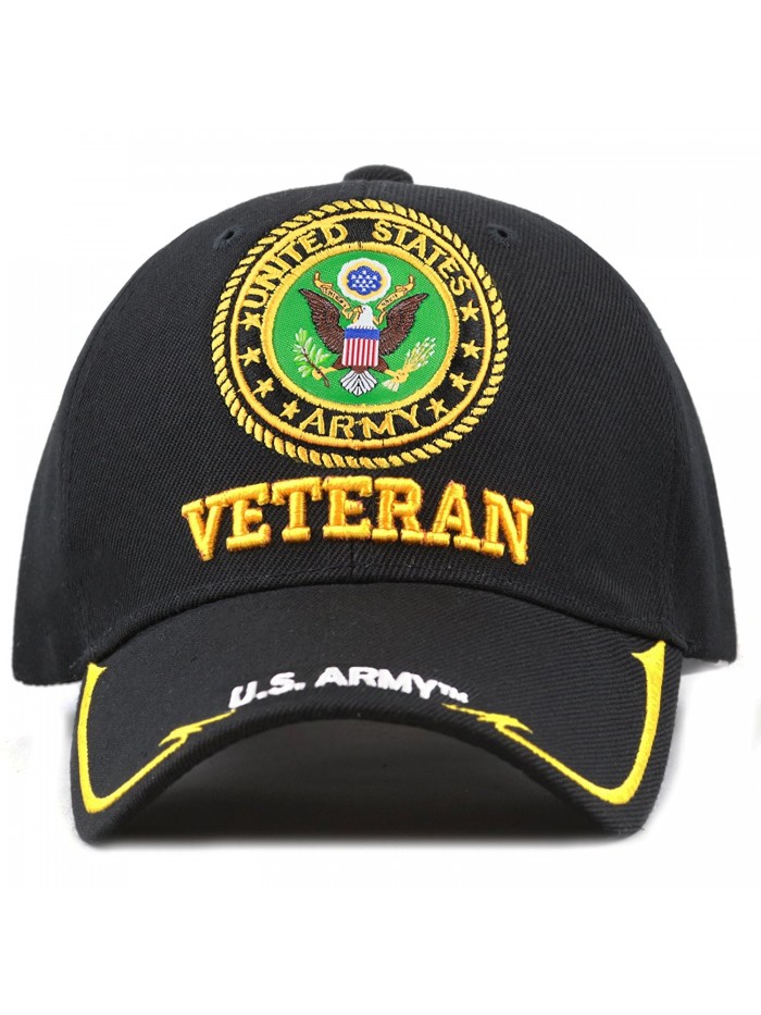 THE HAT DEPOT Military Licensed 3D Embroidered Veteran Baseball Cap - Black-u.s. Army - CD189NQ4AQY