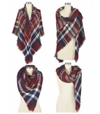 Ninovino Womens Reversible Plaid Blanket