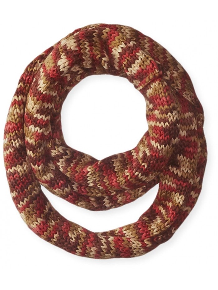 Muk Luks Women's Eternity Scarf Three Color Marl - Brown/Red - CT11A0OA3CV