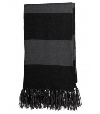 Sport-Tek Spectator Scarf STA02 - Black/ Iron Grey - CG11K0VHV8F