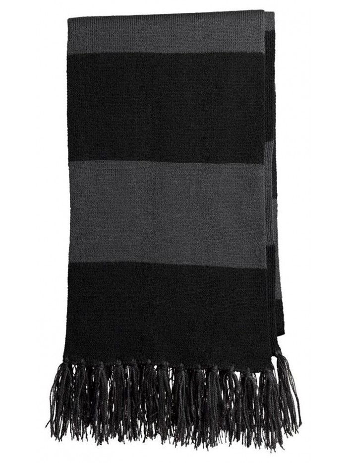 Sport-Tek Spectator Scarf STA02 - Black/ Iron Grey - CG11K0VHV8F