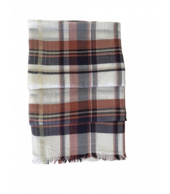 Kitara Womens Plaid Lurex Scarf