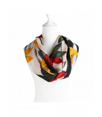 TBMax Soft Multicolor Infinity Scarf For Women and Men-Gorgeous Wrap Shawl - Floral-white - CR12O2W7I7K