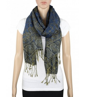 Achillea Reversible Paisley Pashmina Fringes