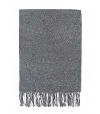 Mens and Ladies Fraas Plain Cashmink Scarf - Charcoal - C012N2LDJQG