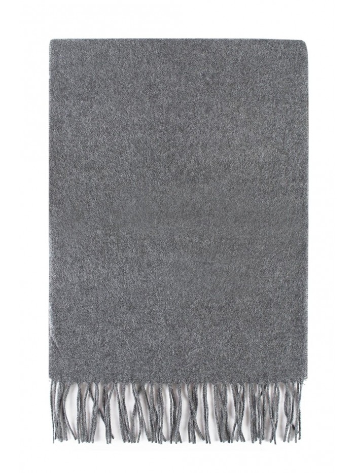 Mens and Ladies Fraas Plain Cashmink Scarf - Charcoal - C012N2LDJQG