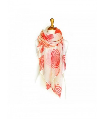 Paskmlna Women's Lightweight Scarves Rotation Flowers Printed Soft Large Scarf Wrap - 7722-pink - CH11VDHDH79