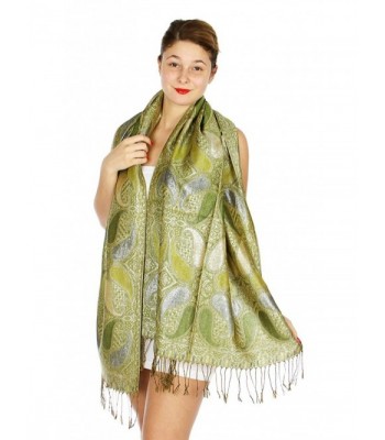 SERENITA Paisley lurex jacquard pashmina in Wraps & Pashminas