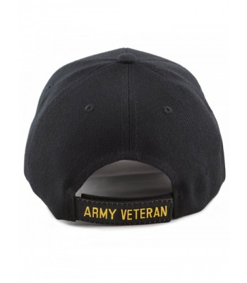 HAT DEPOT Military Embroidered Black U S in Men's Baseball Caps