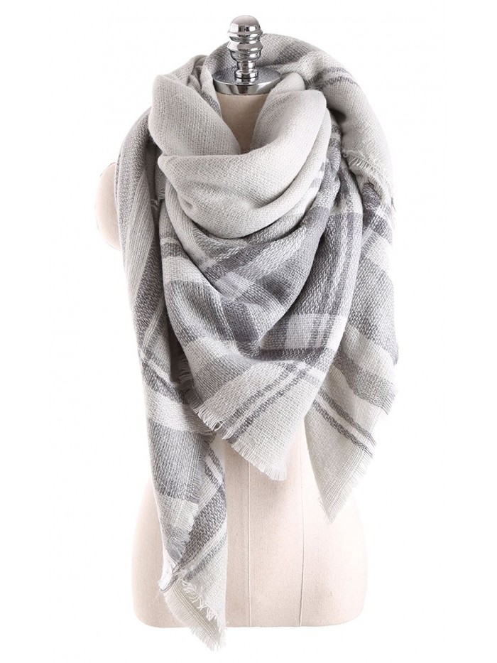 Women's Cashmere Scarf with Square Pattern - Plaid 13 - CW11PR2HM4P