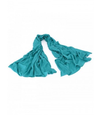 Lightweight Cotton Scarf Shawl Large - Soft Wrap Scarves Oversize Multi Styles - Cotton & Plain - Sky Blue - C711O4RHJSD