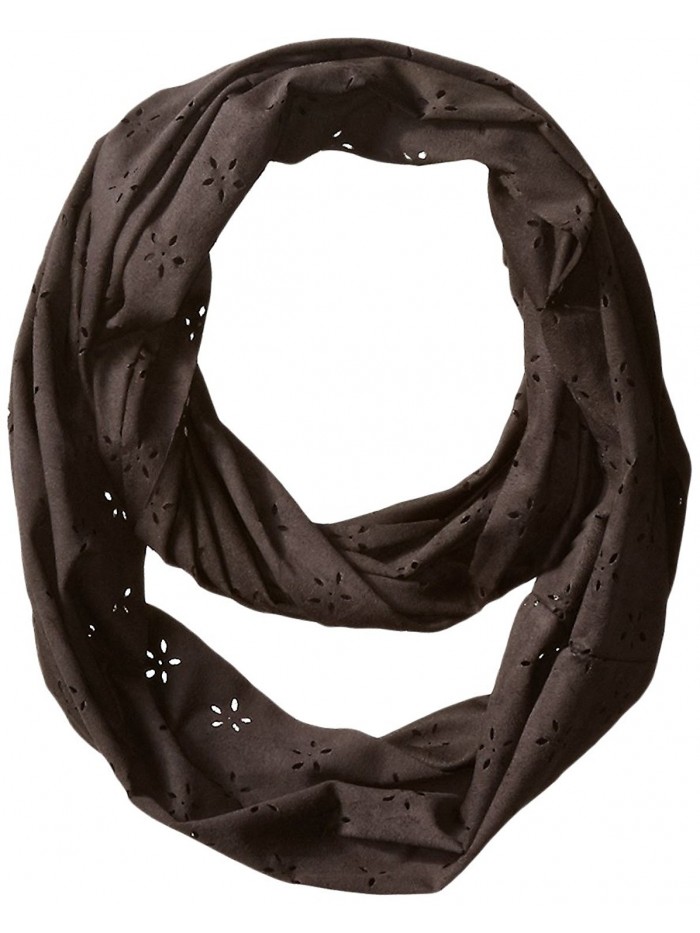 D&Y Women's Faux Suede Loop Scarf - Black - CT12BJSRDMV