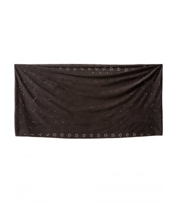 Womens Faux Suede Scarf Black