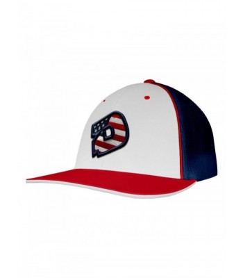 DeMarini D Logo USA Baseball/Softball Trucker Hat - White/Red/Navy - CU12GHJ9OJH