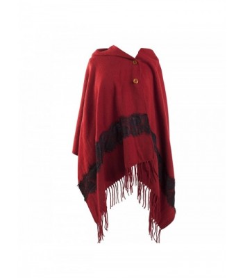 Collection of Cotton Feel Soft Scarf Cloak Shawls with Black Lace Detail - Style 05 - C512O7WCN1N