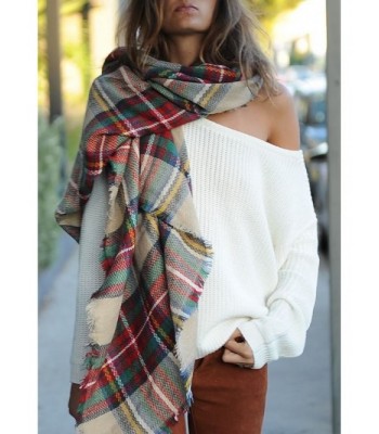 RUIGO Blanket Oversized Checked Pashmina