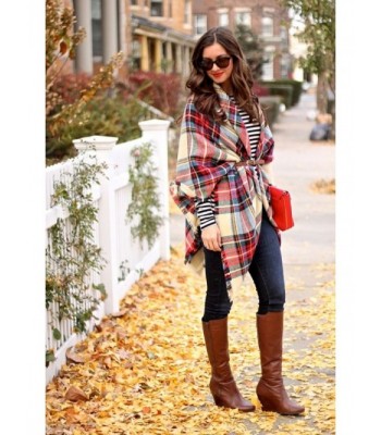 RUIGO Blanket Oversized Checked Pashmina in Wraps & Pashminas