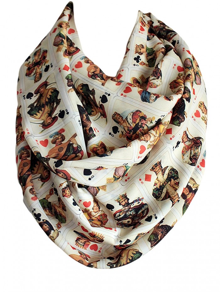 Etwoa's Playing Card Pattern Infinity Scarf Circle Loop Scarf - CX17YHOHNQ9 Etwoa's Playing Card Pattern Infinity Scarf Circle Loop Scarf - CX17YHOHNQ9