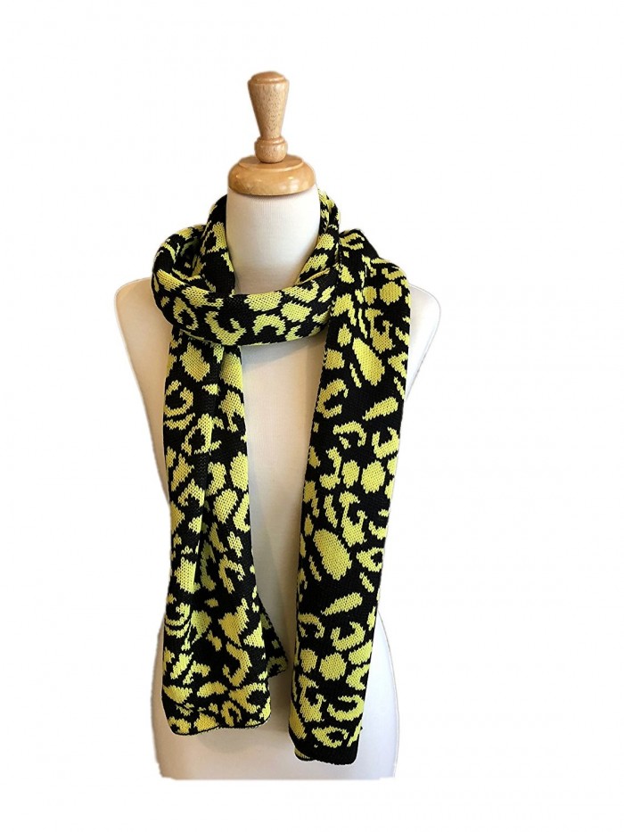 Fine Knit Fashion Scarves with Unique Pattern- Shaw Scarf - Yellow/Black - C81897U765O