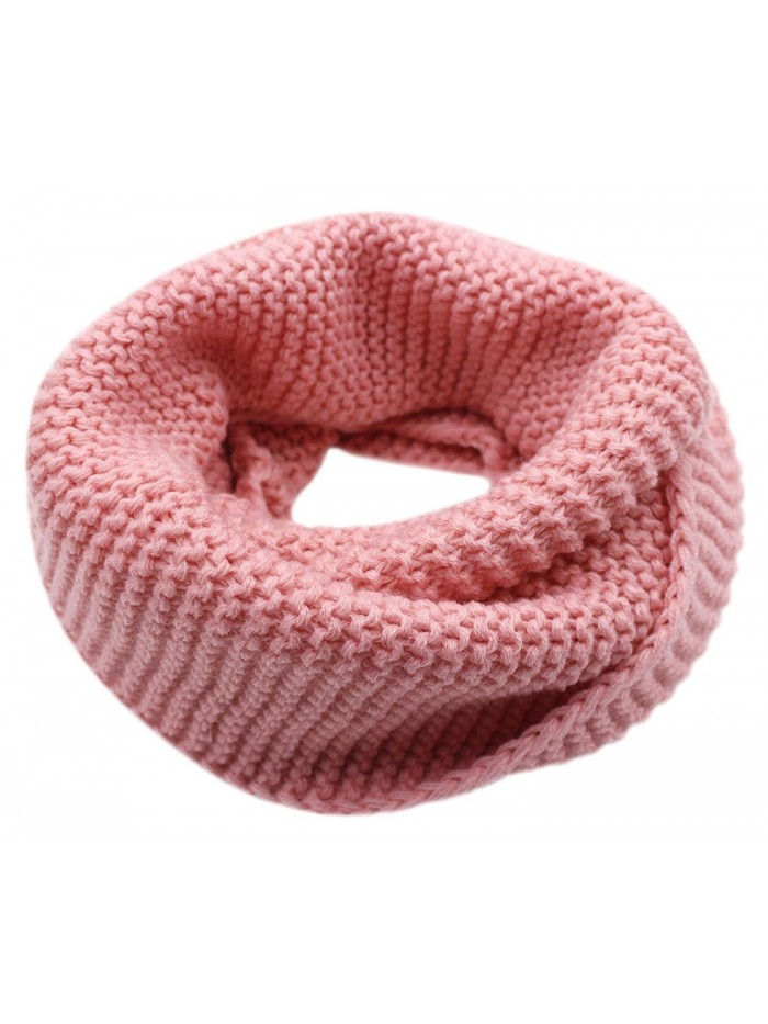 CC-US Women Winter Infinity Scarf Knit Neckerchief Warm Circle Loop Shawl - Pink - C8184HWH7M6