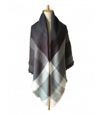 Lanzom Tartan Blanket Stylish Pashmina in Fashion Scarves