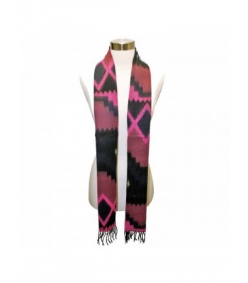 Blue Aztec Tribal Print Scarf in Cold Weather Scarves & Wraps