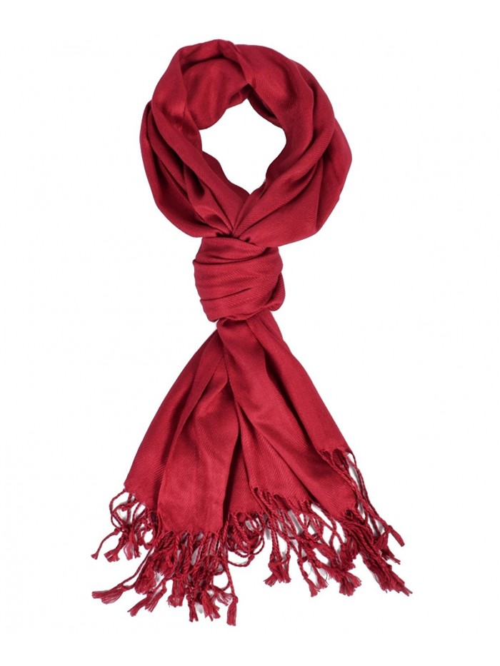 Elegant Red Pashmina Scarf - CS11BNO9V3L