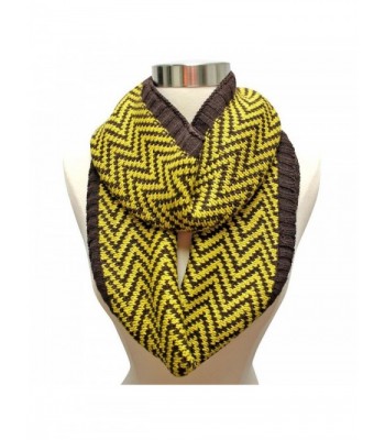 Yellow Chevron Pattern Circle Infinity