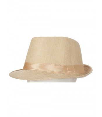 DRY77 Plain Solid Color Fedora - Beige - CC11MYS1YFD