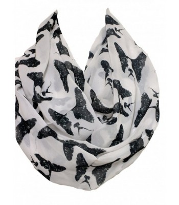 Etwoa's Boston Terrier Dog Black White Head Print Infinity Scarf Circle Scarf - CC12OBNQ7PU