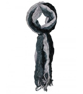 Ted and Jack - Sparkle and Shine Lightweight Crinkle Scarf - Grey and White - C317YT7REZG