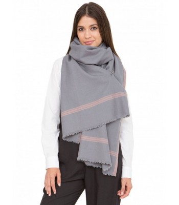 Soho Handwoven Merino Pashmina and Oversize Scarf - Gray - CK12MASOA9F